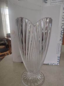Waterford Crystal Marquis Nautic Shell 10" Vase Excellent Condition