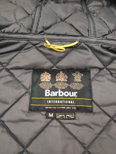 Barbour International Paxton Quilted Biker Jacket Mens Medium