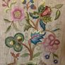 Edwardian mahogany-framed room divider screen with embroidered panels. Image 7