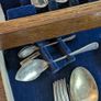 Vintage cutlery set in wooden box Image 3