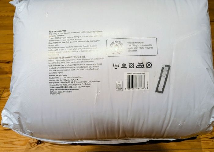 Brand new unopened duvet - Tesco 10.5tog - Kingsize