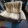 Ekornes Stressless Beige Leather 3-Seater Recliner Sofa Matching Armchair Made in Norway Image 10