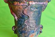 Michael Kennedy Sligo Studio Pottery Vase , Irish Ceramic Art, Ram Horn Handles