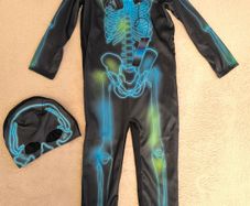 halloween skeleton costume with mask 4/6 years
