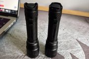 Two Convoy S14 F45 4000K Flashlights 18650 cells