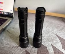 Two Convoy S14 F45 4000K Flashlights 18650 cells