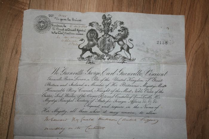 Victorian  Passport 1870