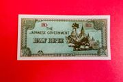 Japanese  Invasion  Money  BURMA   HALF RUPEE  1942 WORLD WAR 11 ( Uncirculated )