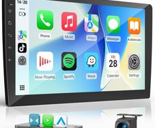 2 DIN Car Radio with Apple CarPlay & Android Car 10.1 Inch HD Screen,