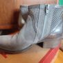 Grey suede leather ankle  boots size 5 Image 2