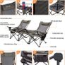 Camping Chairs Folding Reclining Portable Chair with Cup Holder Detachable Side Table and Carry Bag (FREE SHIPPING) Image 6