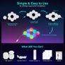 Hexagon Lights Gaming with Remote & App Control, 12 Pack RGB Led Hex Light Panels, Geometry Night Lamp DIY Hexagon Smart Wall Lights Sync to Music for Room Bar Decor Gaming Setup Image 7