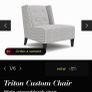 Stunning Designer Bedroom Chair, Wide Winged,, Houndstooth Fabric. Image 3