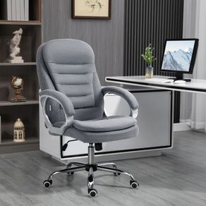 Grey Desk Chair Lumbar Support Adjustable Height Rock 360 Rolling Grey
