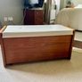 Mid century blanket box with vinyl top Image 5