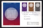 1970 Ireland Europa (CEPT) Commemorative Stamps Illustrated addressed First Day Cover (FDC) with Baile Atha Cliath (Dublin) steele cancel