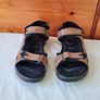 Ecco off the road sandles Size 8 eu 42 tan leather in good condition Image 2