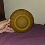 Art Deco Frosted Amber Glass Bowl Image 4