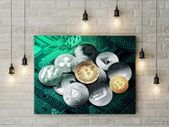 Cryptocurrencies printed Wall picture 3mm foamex board printed picture on it wall board wall decor wall art picture