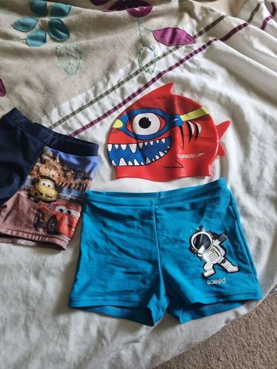 Speedo Placement Aquashorts, Speedo shark cap