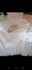 White Nike hoodie UK 10