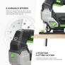 SALE 800W 3000 SPM Jig Saw Tool, Max 45 Degree Bevel Cutting Angle, 6 Adjustable Speeds, 4-Position Orbital Action,Laser Guide, Max Cutting Capacity: 100mm Wood, 10mm Metal Image 4