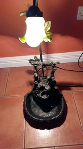 decorative lamp  works (with water feature  not working)