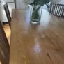Solid oak rectangular dining table & four chairs Image 5