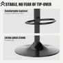 Bar stool Set of 2, 360 swivel chair, height-adjustable, Barstool with backrest and footrest, imitation leather 120kg kitchen stool, Barstools for Kitchen, Dining room, Bar, Black Image 4