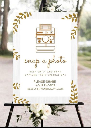 Snap a photo wedding board A3, A2, A1, A0 sizes