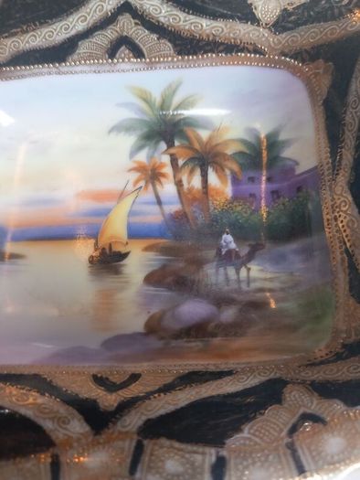 Rare hand painted Noritake trinket dish, vintage. D18