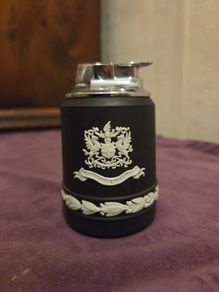 Vintage Wedgwood Black Jasperware Ronson Lighter