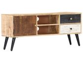 TV Cabinet 115x30x47 cm Solid Mango Wood