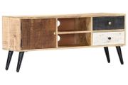 TV Cabinet 115x30x47 cm Solid Mango Wood