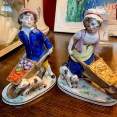 Pair of Chelsea porcelain figurines