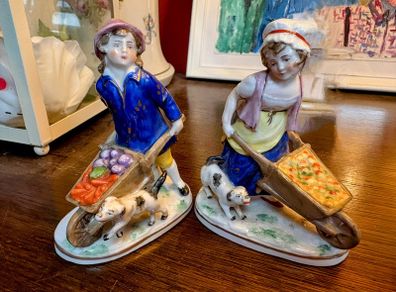 Pair of Chelsea porcelain figurines