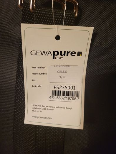 3/4 Primavera Prima 200 Cello - Full Outfit with New Bag, Bow, Strings - Limerick