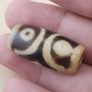 Vintage 3 Eyes Himalayan Tibetan Agate Dzi Bead Amulet Image 10