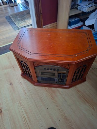 Vintage style hifi stereo TS-1072 wood case CD tape record player radio