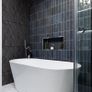 PU Stone Wall Panel Rock Surface Black 120x60cm Image 3
