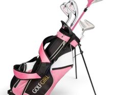 NEW Left Handed Golf Girl Clubs Set with Bag Age 8-12