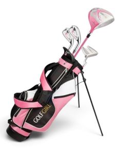 NEW Left Handed Golf Girl Clubs Set with Bag Age 8-12