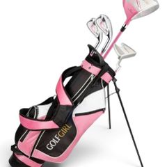 NEW Left Handed Golf Girl Clubs Set with Bag Age 8-12