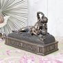 VENUS & CUPID SCULPTURE IN OLD MASTER STYLE ANTIQUE Dreamlike collector's item / based on  original by Veronese & signed Image 2