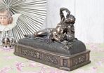 VENUS & CUPID SCULPTURE IN OLD MASTER STYLE ANTIQUE Dreamlike collector's item / based on  original by Veronese & signed