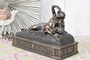 VENUS &amp; CUPID SCULPTURE IN OLD MASTER STYLE ANTIQUE Dreamlike collector's item / based on  original by Veronese &amp; signed