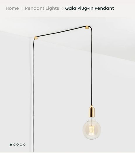 2 New Gaia Plug-In Pendants by Tala with Dimmible Light bulbs