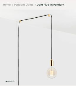 2 New Gaia Plug-In Pendants by Tala with Dimmible Light bulbs