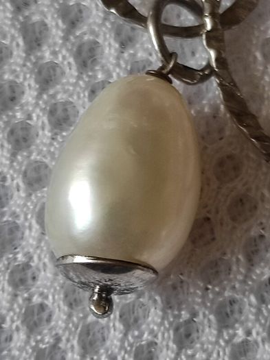 Sterling silver natural pearls necklace