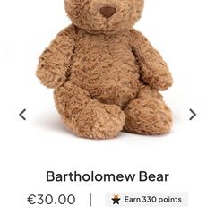 New JELLYCAT Medium Bartholomew Bear